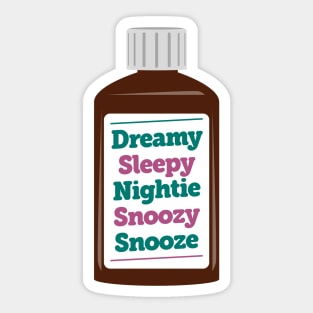 Dreamy Sleepy Nightie Snoozy Snooze Design Sticker